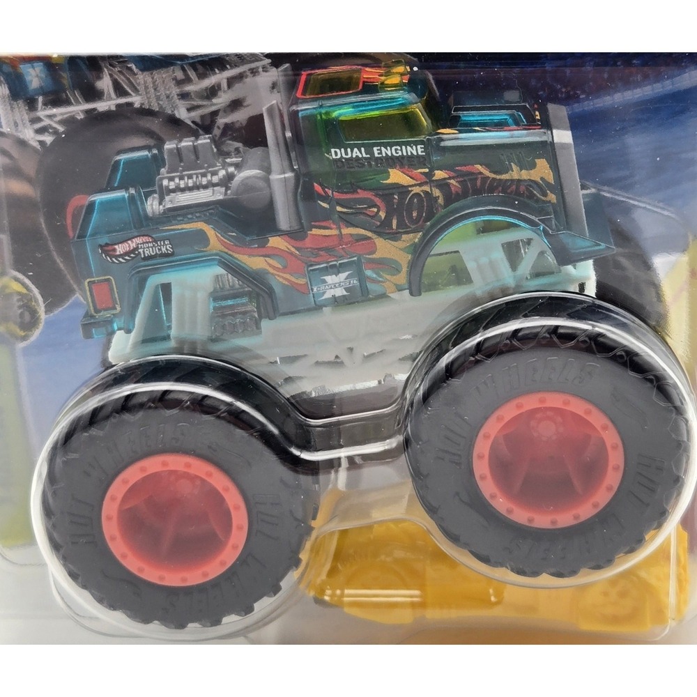 Hot Wheels Monster Trucks Dual Engine Destroyer 1:64 Diecast Crush Car New 2026 - Picture 2 of 7